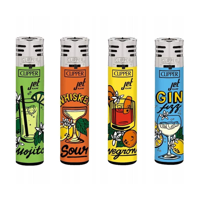Clipper JetFlame CKJ11 Aanstekers "Summer Cocktail 2" (4 Stuks)