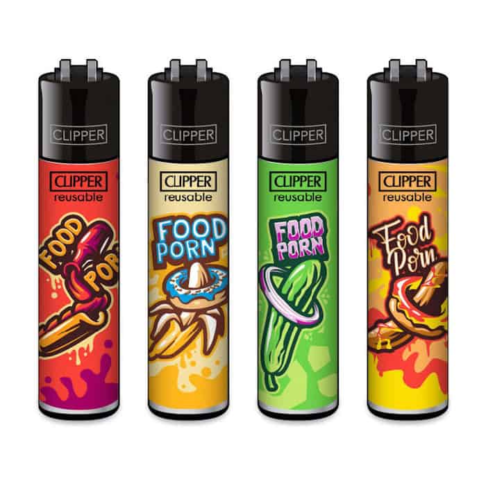 Clipper Classic Large Aanstekers "Food Porn" (4 Stuks)