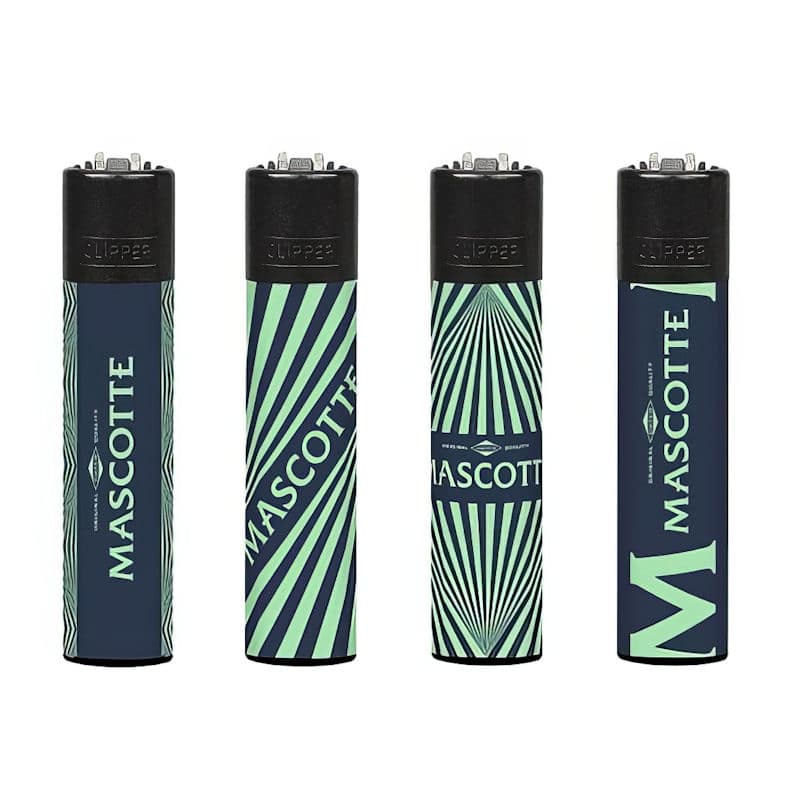 Clipper Classic Large Aanstekers "Mascotte Blue" (4 Stuks)