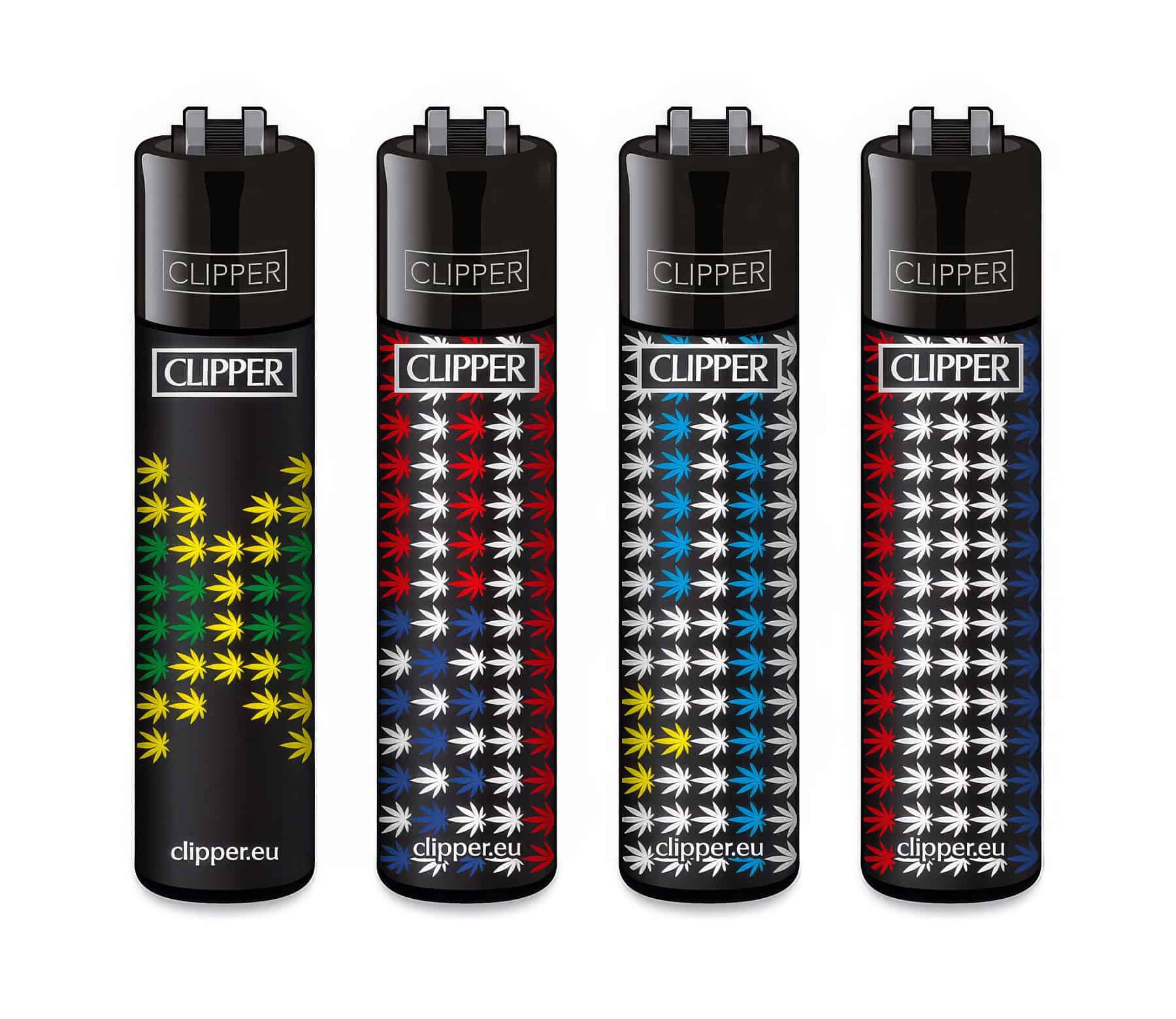 Clipper Classic Large Aanstekers "Weed States" (4 Stuks)