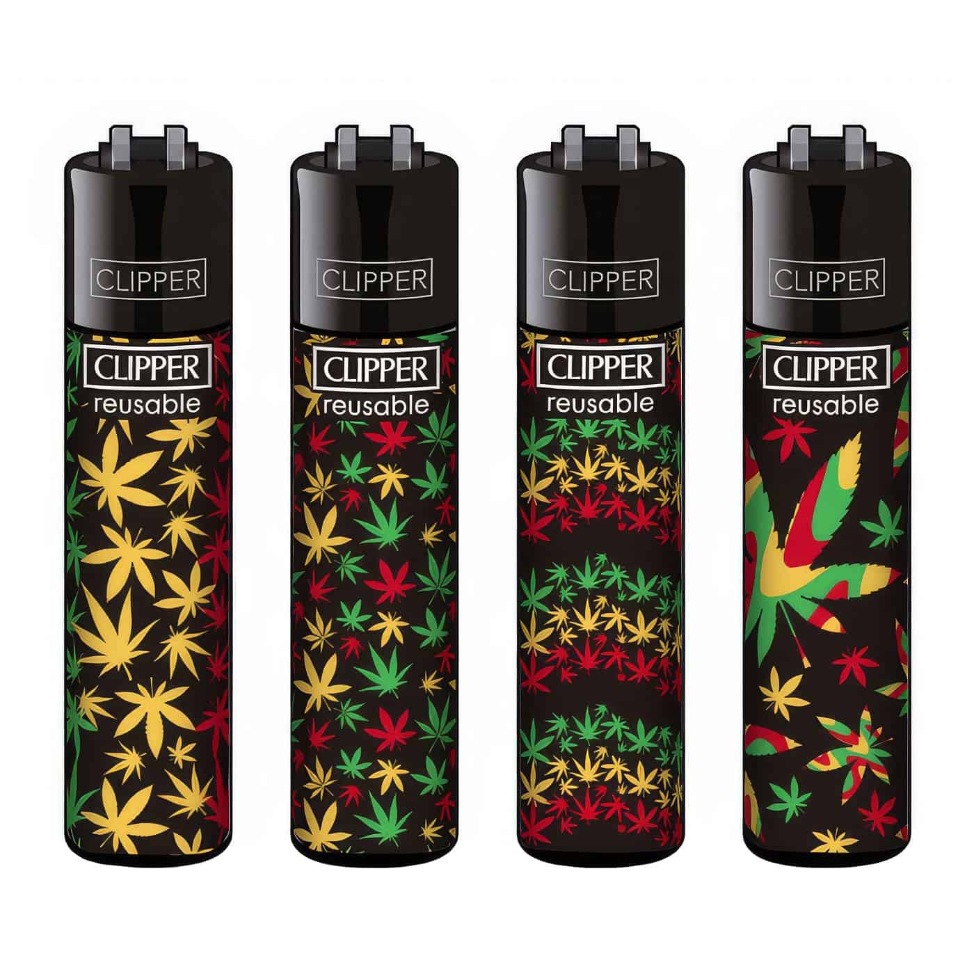 Clipper Classic Large Aanstekers "Jamaican Pattern" (4 Stuks)