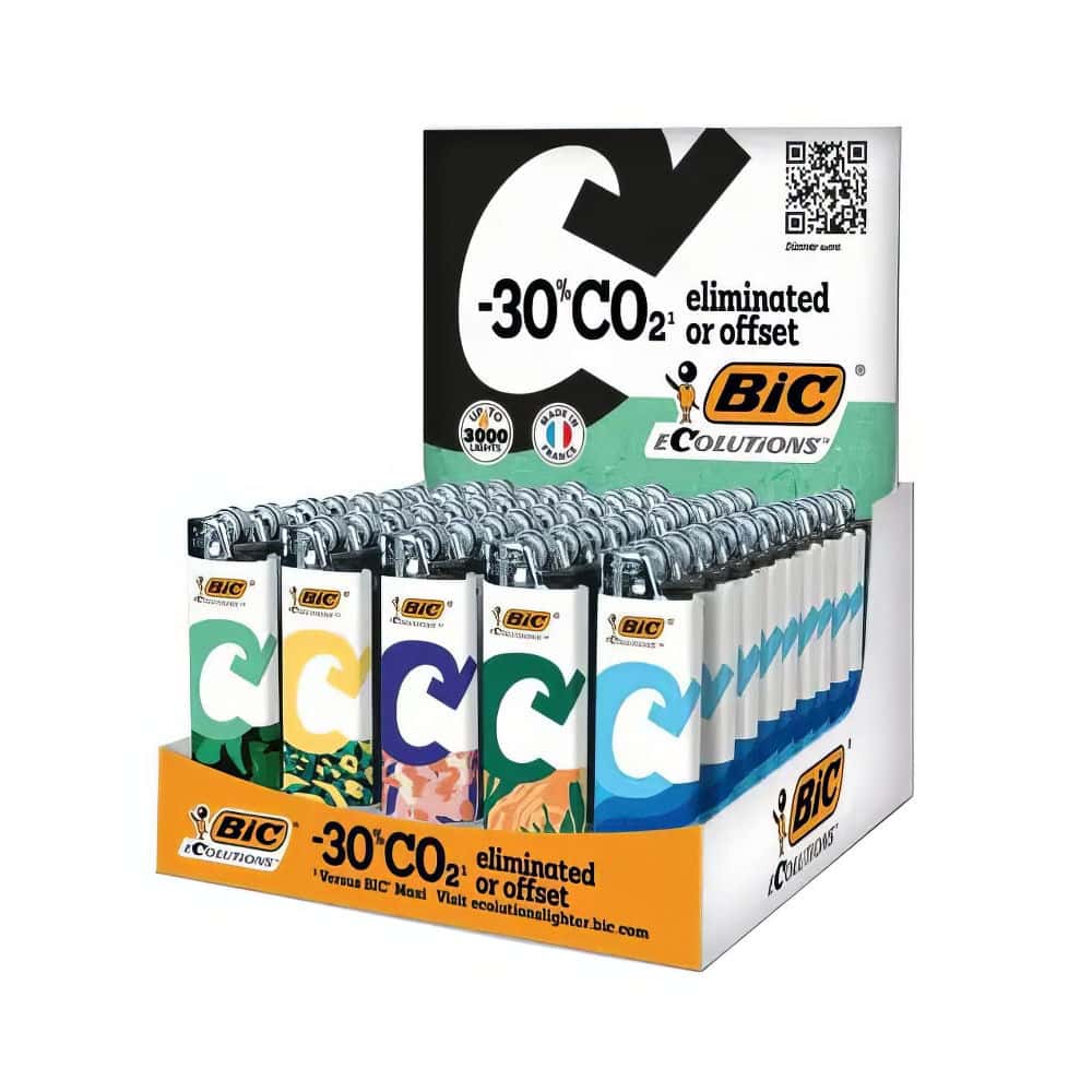 BIC Maxi J26 Ecolutions Aanstekers Display (50 stuks)