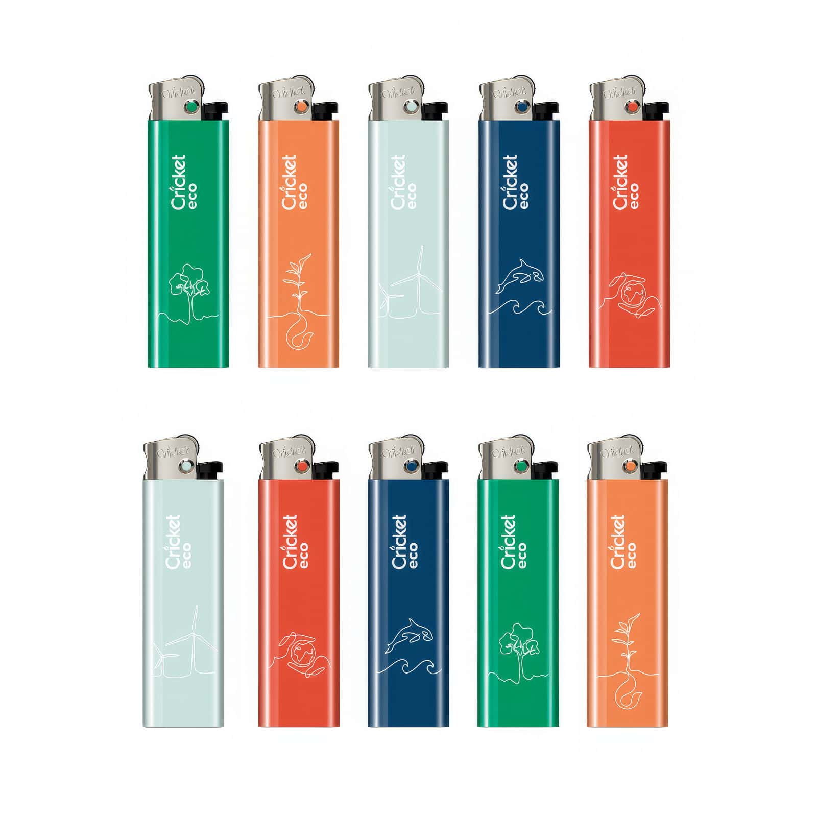 Cricket Original Eco Vuursteen Aanstekers - 10 stuks - willekeurig