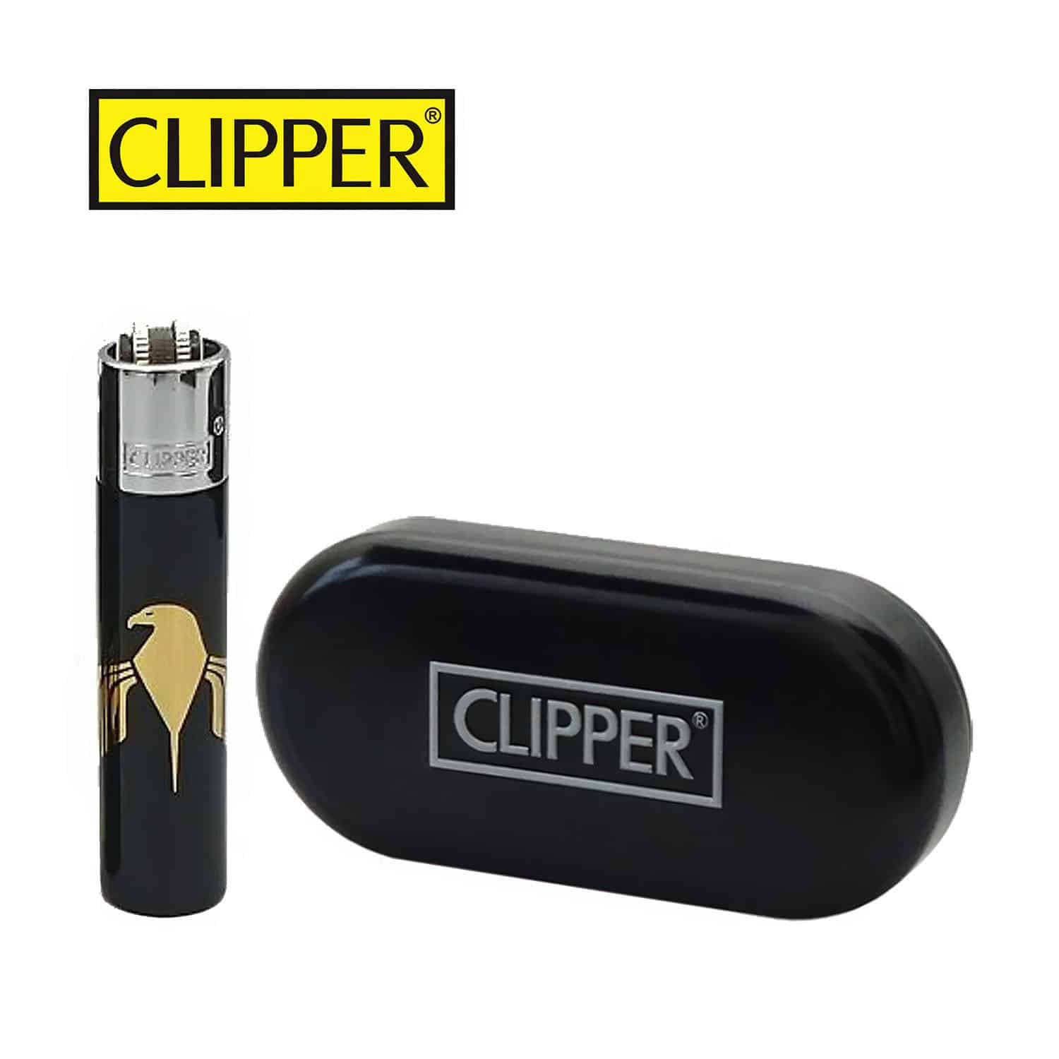 Clipper Metal - Vuursteen aansteker - Motard (Silver) + Giftbox
