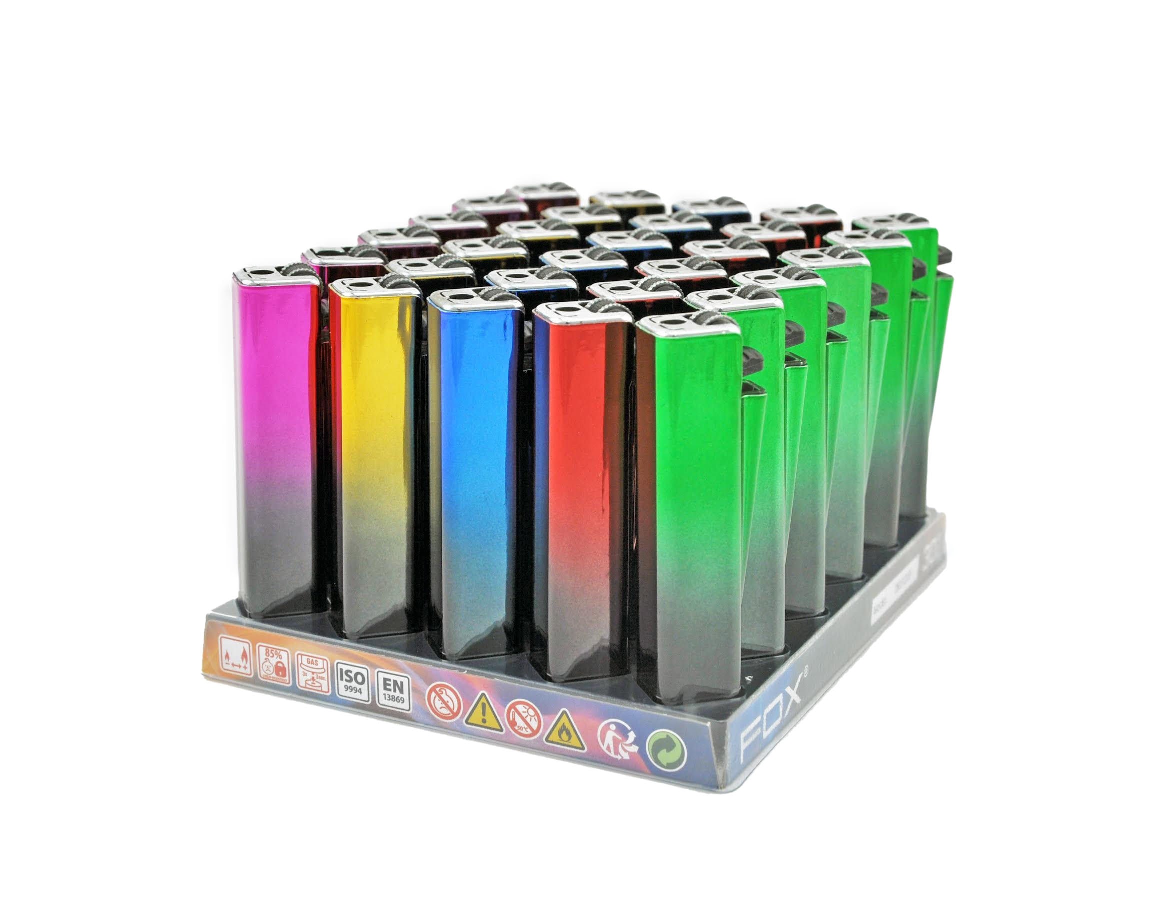 Fox Metal Vuursteen Aanstekers Display - 30 Stuks