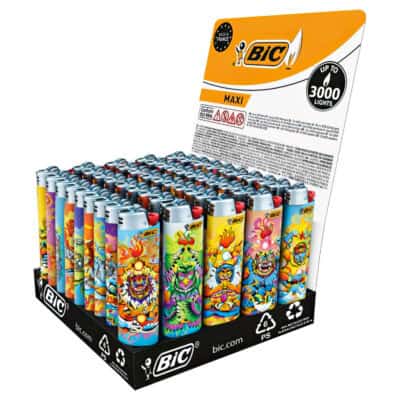 BIC® Maxi J26 aanstekers – Deities – Display (50 stuks)