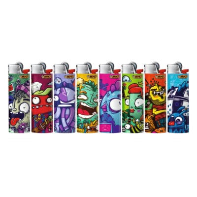 BIC Maxi J26 Vuursteen aanstekers – Cartoons by Manuel Villa – 8 stuks