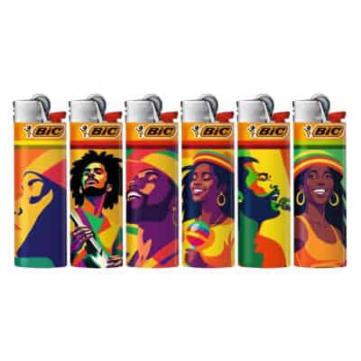 BIC® Maxi J26 Vuursteen Aanstekers - Reggae Vibes - 8 stuks
