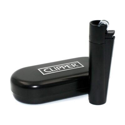 Clipper Metal - Vuursteen aansteker Matt Black + Giftbox
