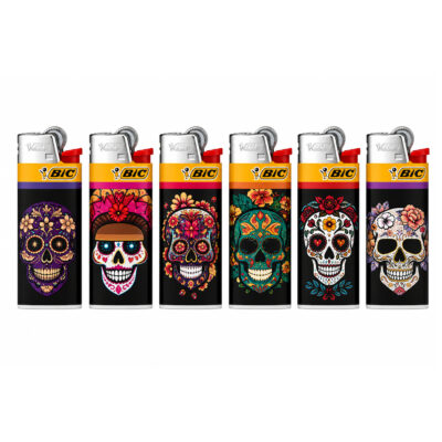 BIC® Mini J25 Aanstekers – Dia de los Muertos – 8 stuks